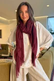 Classic Portobello Scarf Burgundy